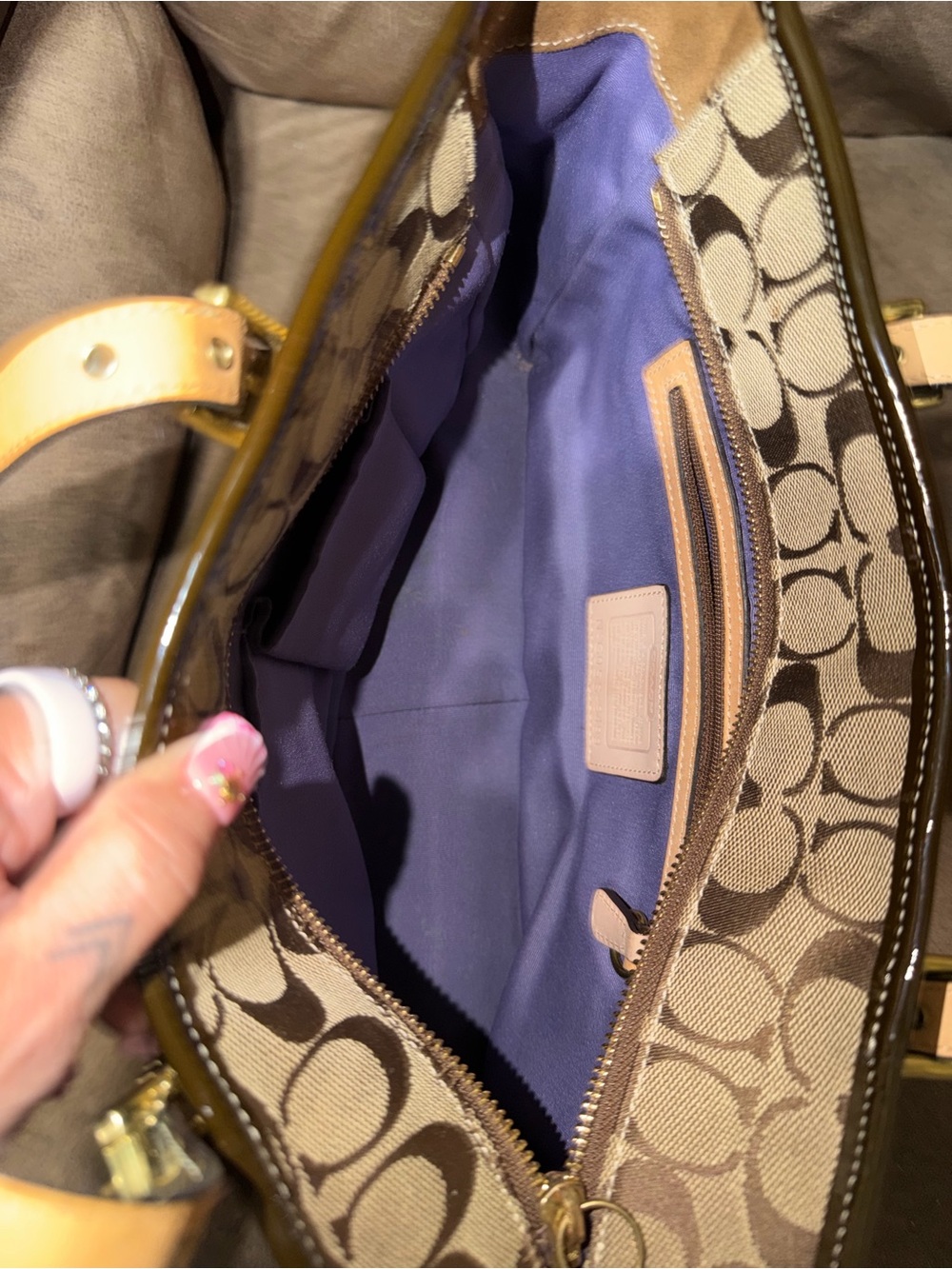 Y2K Coach patchwork tote - Picture 6 of 8